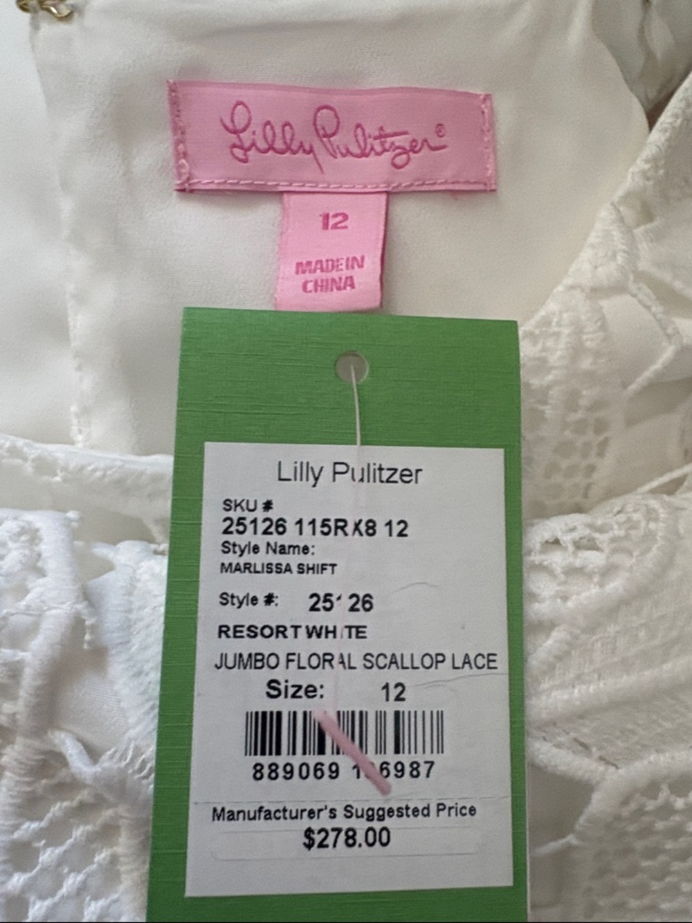 Lilly Pulitzer White Lace Mini Dress- $278. Original - Picture 10 of 14